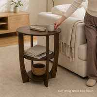 Table basse ronde en bois moderne personnalisable - Meuble de salon minimaliste et durable