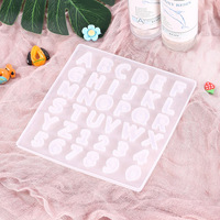 Soldes Exceptionnelles Petit Moule en Silicone Alphanumérique pour Pendentif Époxy Bricolage Accessoires de Bijoux Faits Main Moule Alphabet Résine