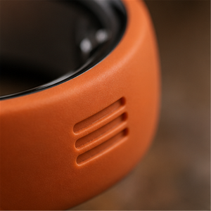 ปลอกหุ้มวงแหวนสีส้มสำหรับ Oura Ring 4 Gen 3, ตัวป้องกันซิลิโคนแบบมีโลโก้สั่งทำ, ดีไซน์ลายเส้นหนา, ป้องกันเหงื่อและยึดเกาะได้ดี - Product Image 2