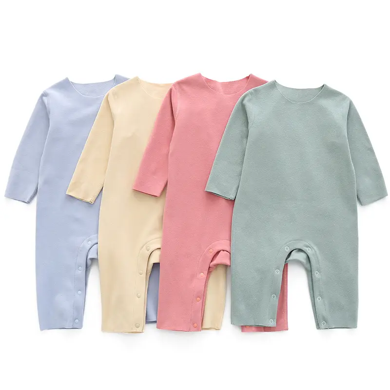 Ins mùa đông không xương ấm bé đồ ngủ onesie Romper quần áo nhà liền mạch sưởi ấm thoải mái unisex bodysuits bé Jumpsuit bán buôn