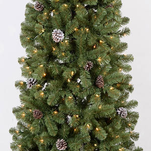 ต้นคริสต์มาสประดิษฐ์ด้วยดินสอไฟที่เตรียมไว้ล่วงหน้าต้น7.5ft แบบสัมผัสของจริงสำหรับตกแต่งในร่มและกลางแจ้งพร้อมขาตั้งโลหะ - Product Image 3