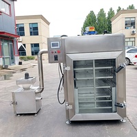 Four à fumage automatique à gaz haute efficacité pour bœuf, poulet, viande, poisson, tofu, saucisses, machine à fumage industrielle en acier inoxydable 304