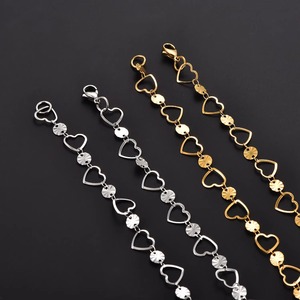 Collana a Catena in Acciaio Inossidabile a Forma di Cuore, Colore Argento/Oro, Non Sbiadisce, Gioiello Artigianale in Metallo per Vacanze Estive e Spiaggia - Product Image 2