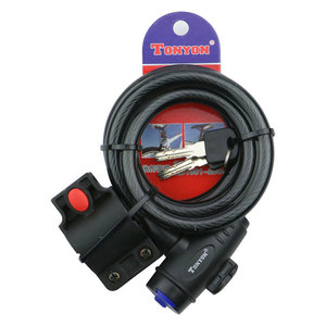 Lucchetto Universale Antifurto per Bicicletta con Cavo in Acciaio per <span class=keywords><strong>Cestino</strong></span> <span class=keywords><strong>Bici</strong></span>, Compatibile con Telai Non Computerizzati, Durevole e Portatile - Product Image 1