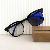 Kacamata Anti Blue Light Photochromic Pria Uv400 Bulat Perak Emas Hitam Alis Klasik Lunettes Wanita Photogray Indoor Outdoor