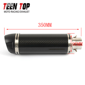 Silencieux d'échappement de <span class=keywords><strong>moto</strong></span> universel 51mm pour MT03 Z800 ZX10R ZX14R Ninja650R <span class=keywords><strong>manchon</strong></span> en Fiber de carbone véritable + silencieux en Nylon - Product Image 6