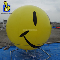 Ballon gonflable en PVC de sphère de sourire d'hélium de publicité extérieure de haute qualité
