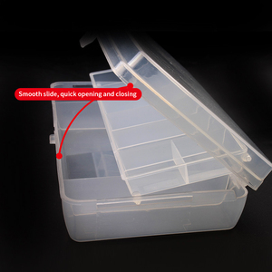 Box004 21*10.5*4.2cm hai tầng bay câu cá thu hút Hộp nhựa lưu trữ trường hợp thu hút muỗng Móc Mồi giải quyết kết nối hộp lưu trữ - Product Image 4