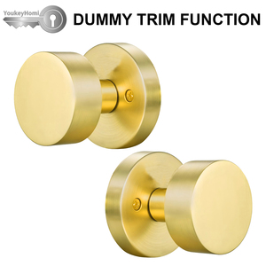 Youkeyomi الأكثر مبيعًا من النحاس الصلب متعدد الوظائف مفتاح دخول الدخول بدون مفتاح خصوصية مرور الباب الدائري الدمي مقبض قفل مقبض الباب - Product Image 5