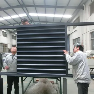 Gepoedercoat Zwart Metaal Gemotoriseerde Lamellen Geventileerde Privacy Aluminium Lamellen Panelen Venster Luifel
