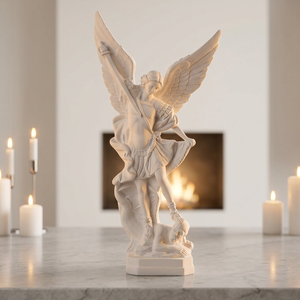 Estatua de San <span class=keywords><strong>Miguel</strong></span> Arcángel Hecha a Mano Personalizada, Estatua de San <span class=keywords><strong>Miguel</strong></span> en Resina, Artesanía Religiosa de Resina de San <span class=keywords><strong>Miguel</strong></span>, Figuras de Ángeles - Product Image 1