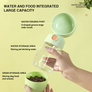 Dispenser air anjing portabel kustom pabrik penjualan terbaik 2025 mangkuk plastik silikon otomatis grosir untuk penggunaan makanan air - Product Image 4