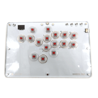 Manette Mini Portable Hitbox pour Console, Conception à Grands Boutons, Mécanique USB PC pour Jeux de Combat d'Arcade PS4 PS5, Version Anglaise