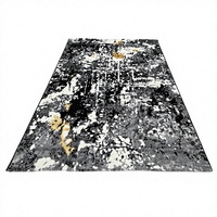 Tapis Adiva turc en polyester shaggy, tissé jacquard, fabriqué à la machine, à poils longs, rembourré, réversible, lavable, antidérapant, pour la maison