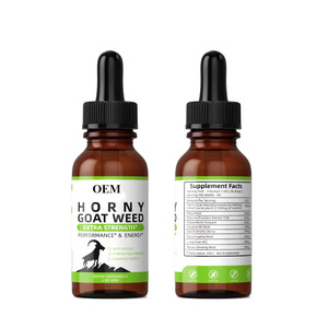 OEM Marca Privada Horny Goat Weed Líquido Oral Gotas de Epimedium en Botella Certificado Halal/Kosher Tamaños de 30/60/120ml para Hombres - Product Image 1