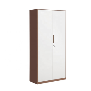 Grande armoire de bureau en métal à 4 étagères, armoire à deux portes battantes, armoire de classement en acier, armoire pour le rangement des vêtements et l'utilisation dans la chambre - Product Image 5