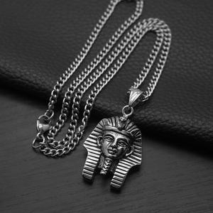Kalung liontin firaun Mesir antik untuk pria, perhiasan rantai Sweater gaya modis perhiasan Keagamaan - Product Image 6