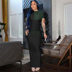 2025 Ins Offre Spéciale sexy jupe longue camisole col en v profond coupe ajustée femmes tenue décontractée <span class=keywords><strong>pas</strong></span> <span class=keywords><strong>cher</strong></span> vêtements <span class=keywords><strong>grossiste</strong></span> - Product Image 2