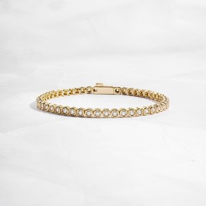 完璧なウェディングジュエリー ラボグロウンダイヤモンド <span class=keywords><strong>18K</strong></span>ゴールド プラチナブレスレット レディース 925スターリングシルバー テニスブレスレット 彼女へのギフト - Product Image 4
