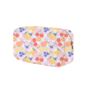 Nylon Cherry <b>Bow</b> Makeup Organizer Bags Custom Printed Travel Storage Women Toiletry Bag Waterproof Zipper <b>Large</b> Cosmetic Pouches - Product Image 3