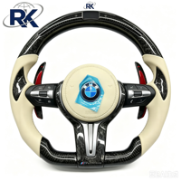 Volant en fibre de carbone M Color Mark avec palettes de changement de vitesse en carbone pour BMW F20 F30 F10 F25 F15 M2 M3 M4 M5, directement de l'usine