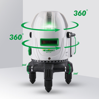 Détecteur de niveau laser rotatif à batterie industrielle NewBeat 5 lignes faisceau vert auto-nivelant 360 niveaux laser