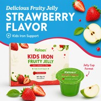 Suplemento Dietético Infantil Iron Fruity Jelly de Fresa con Vitamina C y Zinc, 35g x 10 Vasos para Niños