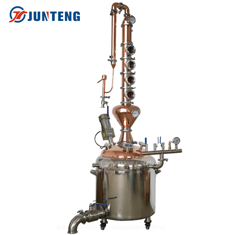 13/26/52 Gallon Rvs Hot Koop Goedkope Turnkey Modulaire Bubble Platen Alembic Distilleerder