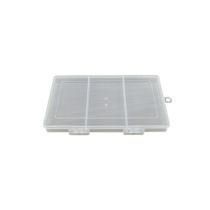 Plastic Storage Box Rectangle 3 Grids Covered With Compartments Desktop Organizer For Beads Sewing Fishing Gear - Product Image 5