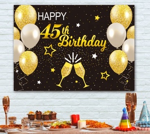 7x5Ft Hitam dan Emas Balon Kilauan Latar Belakang Bersinar Titik-titik Photo Booth Pesta Ulang Tahun Latar Belakang Banner - Product Image 4