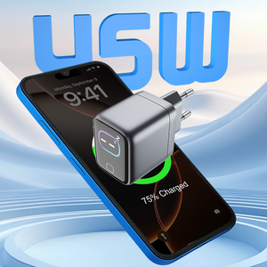 Cargador Rápido GaN de 45W con Pantalla TFT y Enfriamiento Inteligente con IA |   Adaptador de Pared USB-C PD3.1 para iPhone 17/16/15 - Product Image 3