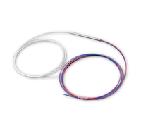 Répartiteur FBT 1x2 Monomode 0,9 mm en tube d'acier, coupleur micro-fibre optique 1 entrée 2 sorties FTTH