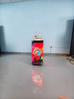 Luxuriöse Aluminium-Glas-Vollfarb-LED-3D-Thekenvitrine mit hoher Helligkeit für Mobiltelefone, Schmuck, Zigaretten und Uhren