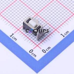 YTS1C0042AWT10 Tactile Switch Through hole Switch Single Pole Single Throw Rectangle Button 2.5N Right Angle Insert - Product Image 1