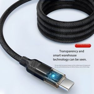 Indicateur LED <span class=keywords><strong>USB</strong></span>-<span class=keywords><strong>C</strong></span> magnétique à remontage automatique vers <span class=keywords><strong>c</strong></span>âble de charge de type <span class=keywords><strong>C</strong></span> <span class=keywords><strong>C</strong></span>âble de charge rapide <span class=keywords><strong>USB</strong></span> <span class=keywords><strong>C</strong></span> 60W sans enchevêtrement avec lumière LED magnétique - Product Image 6
