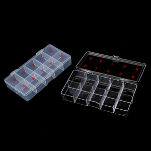 Caja organizadora transparente de plástico vacía para brocas de uñas, herramientas de manicura y arte de uñas, soporte para brocas - Product Image 2