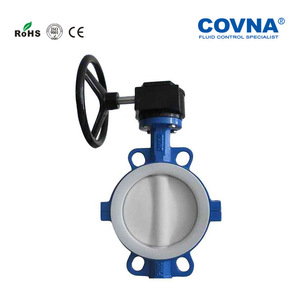 Válvula de Mariposa Kovina 304 de Hierro Fundido con Revestimiento de EPDM, Doble Excéntrica, Manual, para Uso Industrial en Agua - Product Image 3