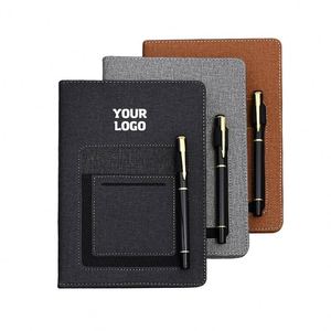 Customizable <b>A5</b> <b>Notepad</b> with PU Leather Hardcover Note Books Set for Promotion Business Gifts Advertising Custom Logo Notebooks - Product Image 1