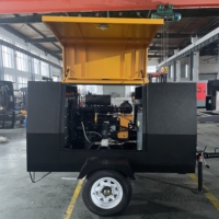 Compresseur d'air à vis diesel portable et économique, déplacement d'air de 5 m3/min, 8 bars, 185 CFM, pour le sablage