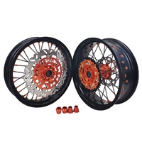 Nuevas Ruedas Supermoto de 17 Pulgadas para EXC SXF 125/250/300/350/450/500 2003-2025, Kit de Conversión de Carreras Motard, Aluminio CNC Anodizado