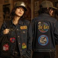 Patchs brodés personnalisés à motifs de dessins animés originaux, certifiés CE, avec texte humoristique et animaux, badges thermocollants pour tenues quotidiennes et ornements artisanaux