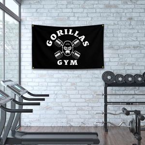 Tapiz Decorativo Gorillas GYM de 3x5 pies para Habitación, Dormitorio Universitario, Sala de Estar - Product Image 3