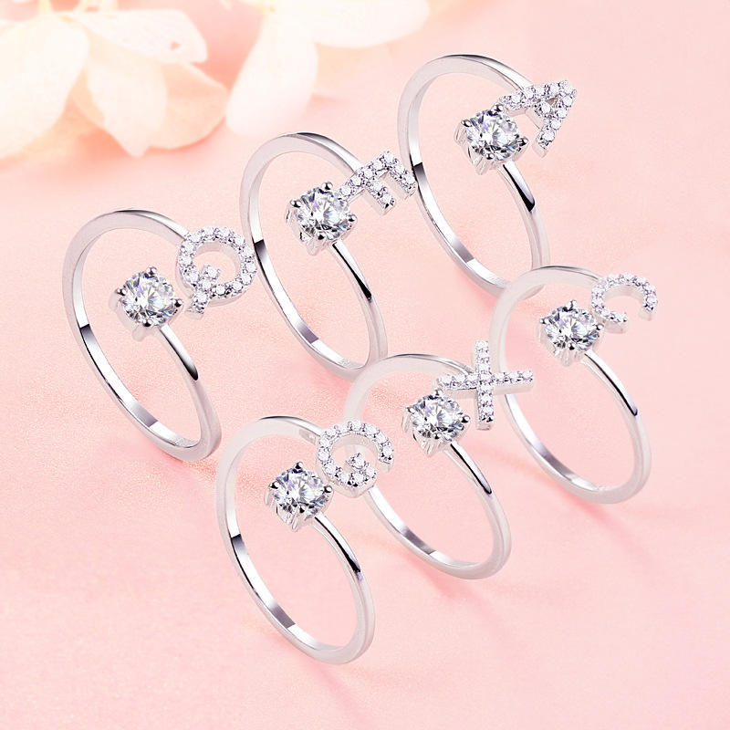 Silver Ring Designs with S Letter 925 Sterling Silver