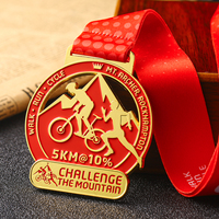 Médaille d'or de course cycliste 3D en métal sur mesure, grande taille, incroyable, vente chaude