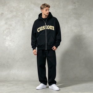 Sudaderas con capucha para hombre al por mayor, logotipo bordado personalizado, sudadera con capucha informal para hombre, servicio OEM - Product Image 3
