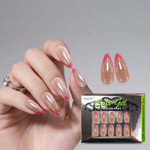 <span class=keywords><strong>Faux</strong></span> ongles roses brillants chromés haut de gamme, 30 pièces, 15 tailles, design français, couvrance totale, à <span class=keywords><strong>coller</strong></span> - Product Image 1