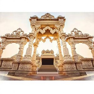 Grand Wedding Tirupati Temple Mandapam Grandeur Balaji Mandap for Traditional Hindu Marriages Classic Round Kalyana Mandapam set - Product Image 1