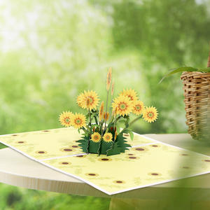 Cartões de Agradecimento Personalizados em Forma de Flor 3D com Envelope Dourado Impressão em Lote Papel 7x5 polegadas Feito à Mão para o Dia das Mães - Product Image 4