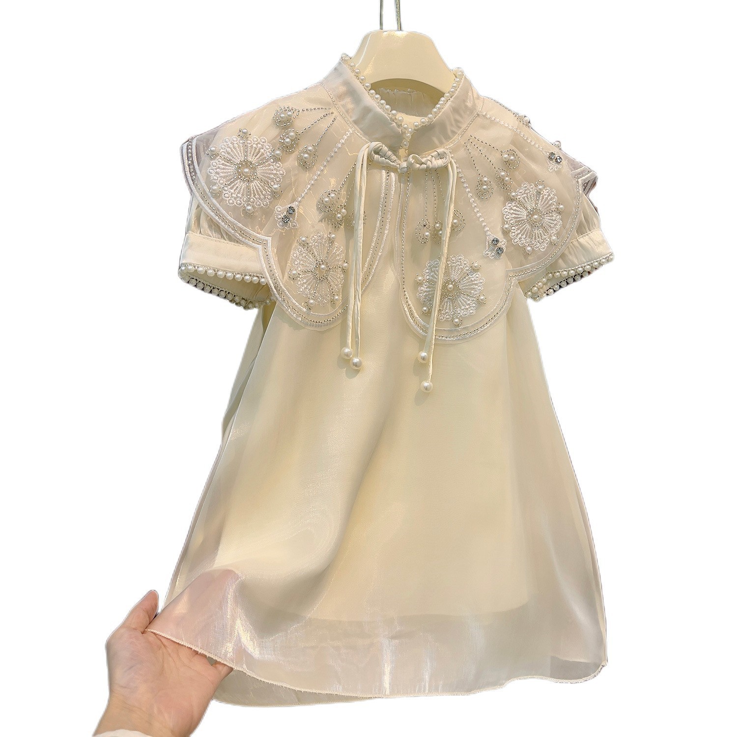 New Cute Girls Floral Chinese Dress in Pink Red Blue in 3 4 5 6 7 Years