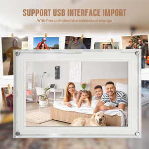 חדש אקריליק framo תמונה דיגיטלית מסגרת wifi 10.1 אינץ מסך מגע תמונה דיגיטלית <span class=keywords><strong>fram</strong></span> סיבוב אוטומטי מסגרת תמונה אלקטרונית - Product Image 4